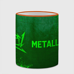 Кружка 3D Metallica - green gradient по-горизонтали, цвет: 3D-оранжевый кант — фото 2