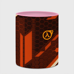 Кружка 3D Half life geometry steel metal, цвет: 3D-белый + розовый — фото 2