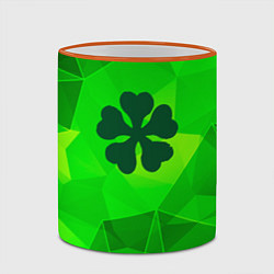 Кружка 3D Black Clover green poly, цвет: 3D-оранжевый кант — фото 2