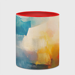 Кружка 3D Живопись мазками, цвет: 3D-белый + красный — фото 2