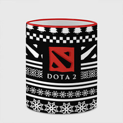 Кружка 3D Dota pattern game, цвет: 3D-красный кант — фото 2