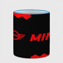Кружка 3D Mini - red gradient по-горизонтали, цвет: 3D-небесно-голубой кант — фото 2