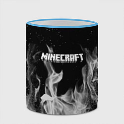 Кружка 3D Fortnite серый огонь, цвет: 3D-небесно-голубой кант — фото 2