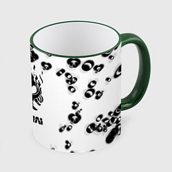 Кружка цветная Samurai черные краски текстура