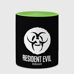Кружка 3D Resident Evil umbrella corp logo, цвет: 3D-белый + светло-зеленый — фото 2