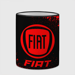 Кружка 3D Fiat - red gradient, цвет: 3D-черный кант — фото 2