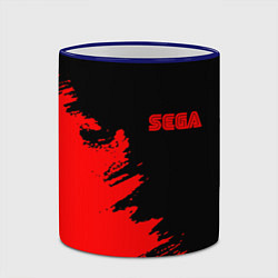 Кружка 3D SEGA краски красные, цвет: 3D-синий кант — фото 2