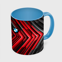 Кружка цветная BMW geometry stripes red