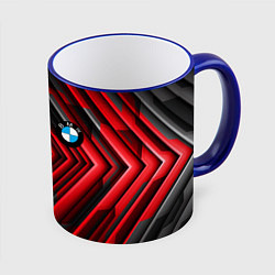 Кружка 3D BMW geometry stripes red, цвет: 3D-синий кант