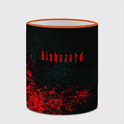 Кружка 3D Biohazard брызги красок, цвет: 3D-оранжевый кант — фото 2