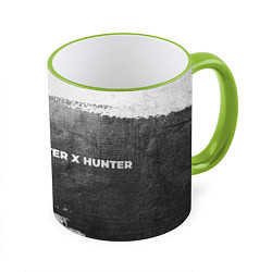 Кружка 3D Hunter x Hunter - grey gradient по-горизонтали, цвет: 3D-светло-зеленый кант