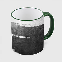 Кружка 3D Hunter x Hunter - grey gradient по-горизонтали, цвет: 3D-зеленый кант