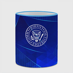 Кружка 3D Ramones blue poly, цвет: 3D-небесно-голубой кант — фото 2