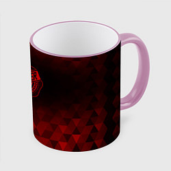 Кружка 3D Chrysler red poly, цвет: 3D-розовый кант