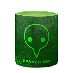 Кружка 3D Evangelion - green gradient, цвет: 3D-белый + светло-зеленый — фото 2