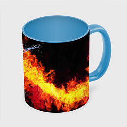 Кружка цветная Столкновения огня и воды