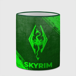 Кружка 3D Skyrim - green gradient, цвет: 3D-зеленый кант — фото 2