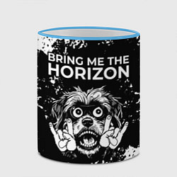 Кружка 3D Bring Me the Horizon рок пес, цвет: 3D-небесно-голубой кант — фото 2
