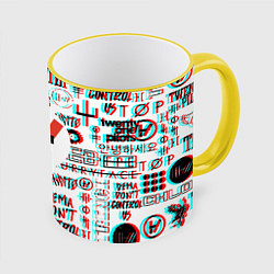 Кружка цветная Twenty one pilots glitch pattern