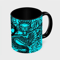 Кружка 3D Quake текстура дракон, цвет: 3D-белый + черный