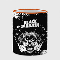 Кружка 3D Black Sabbath рок пес, цвет: 3D-оранжевый кант — фото 2