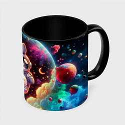 Кружка цветная Тоторо в открытом космосе - нейроарт
