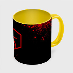 Кружка 3D Tomb Raider - red gradient, цвет: 3D-белый + желтый