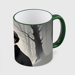 Кружка цветная Достоевский зимняя аллея