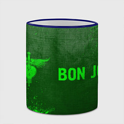 Кружка 3D Bon Jovi - green gradient по-горизонтали, цвет: 3D-синий кант — фото 2