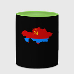 Кружка 3D СССР и Россия, цвет: 3D-белый + светло-зеленый — фото 2