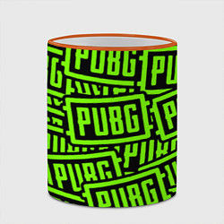 Кружка 3D PUBG pattern game, цвет: 3D-оранжевый кант — фото 2