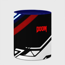 Кружка 3D Doom steel geometry, цвет: 3D-белый + синий — фото 2