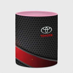 Кружка 3D Toyota auto car, цвет: 3D-белый + розовый — фото 2