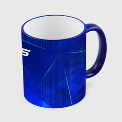 Кружка 3D Counter-Strike 2 blue poly, цвет: 3D-синий кант