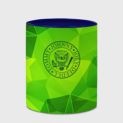 Кружка 3D Ramones green poly, цвет: 3D-белый + синий — фото 2