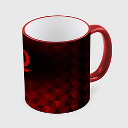 Кружка цветная God of War red poly