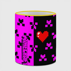 Кружка 3D Minecraft love game, цвет: 3D-желтый кант — фото 2