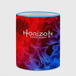 Кружка 3D Horizon zero dawn fire gradient, цвет: 3D-небесно-голубой кант — фото 2