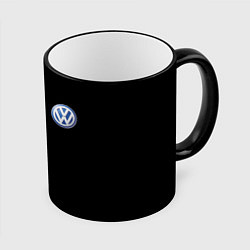 Кружка 3D Volkswagen logo auto, цвет: 3D-черный кант