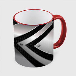 Кружка цветная Металлические полосы