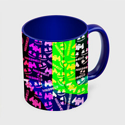 Кружка цветная Marshmello pattern neon steel