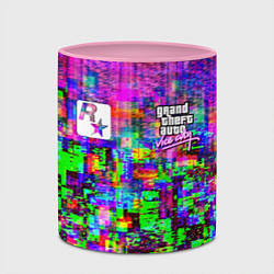 Кружка 3D Vice city glitch game, цвет: 3D-белый + розовый — фото 2