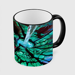 Кружка цветная Мрамор и вода