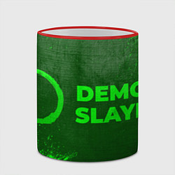 Кружка 3D Demon Slayer - green gradient по-горизонтали, цвет: 3D-красный кант — фото 2