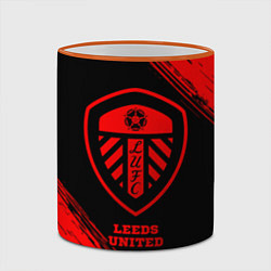 Кружка 3D Leeds United - red gradient, цвет: 3D-оранжевый кант — фото 2