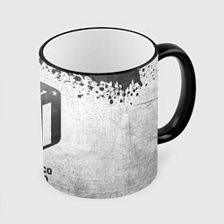 Кружка 3D Atletico Madrid - white gradient, цвет: 3D-черный кант