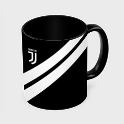 Кружка 3D Juventus line white, цвет: 3D-белый + черный