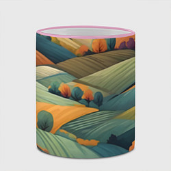 Кружка 3D Луга поля, цвет: 3D-розовый кант — фото 2