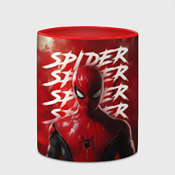 Кружка 3D Spider-man red background, цвет: 3D-белый + красный — фото 2