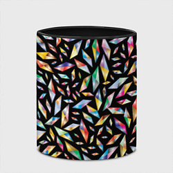 Кружка 3D Осколки витража, цвет: 3D-белый + черный — фото 2